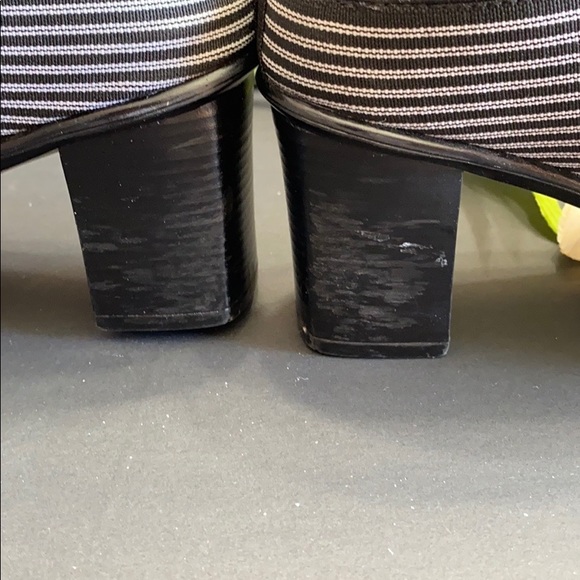 Black and White Striped Mules - Picture 4 of 8